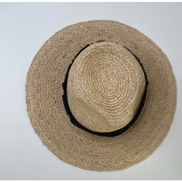 & Other Stories straw fedora hat in natural M/56 - Picture 4 of 9